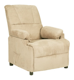 Fauteuil inclinable Crème Similicuir daim