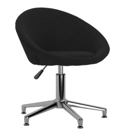 Chaise pivotante de bureau Noir Tissu