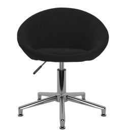 Chaise pivotante de bureau Noir Tissu