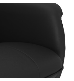 Fauteuil inclinable avec repose-pied noir similicuir