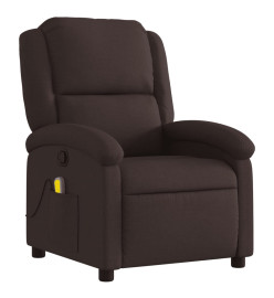 Fauteuil de massage inclinable Marron foncé Tissu