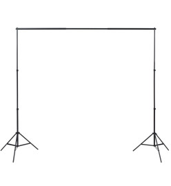 Kit de studio photo et 3 toiles de fond réglables Coton 3x6 m