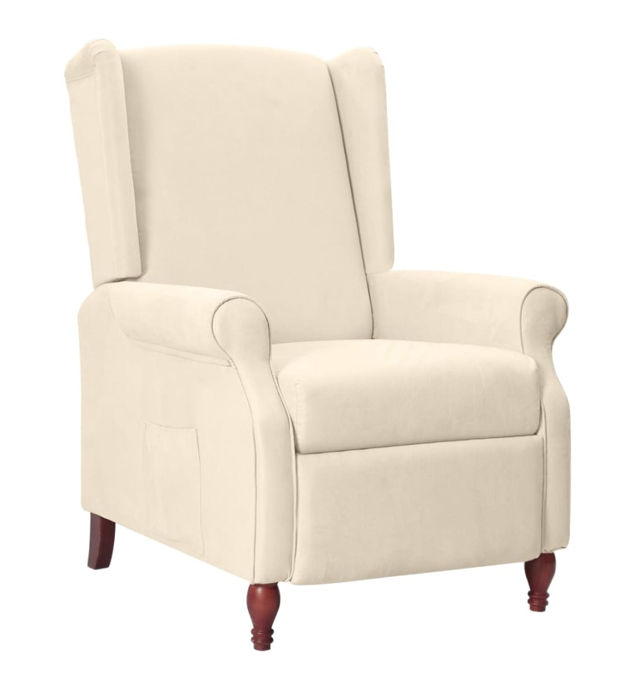 Fauteuil inclinable Crème Tissu