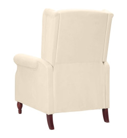 Fauteuil inclinable Crème Tissu