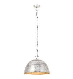 Lampe suspendue industrielle vintage 25 W Argenté Rond 41cm E27