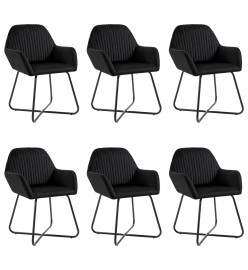 Chaises à manger lot de 6 noir velours