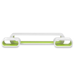 3 Etagères Cubes Suspendues MDF Stockage DVD Blanc/Vert Rectangulaire