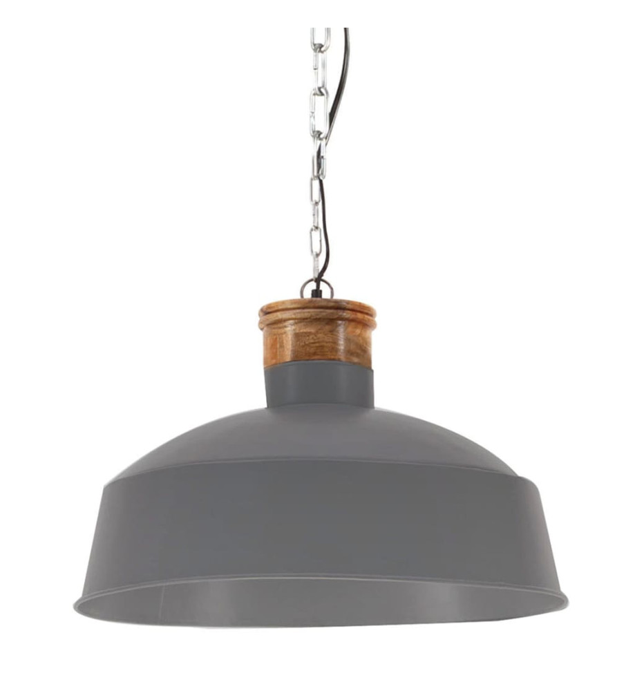 Lampe suspendue industrielle 58 cm Gris E27