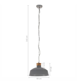 Lampe suspendue industrielle 58 cm Gris E27