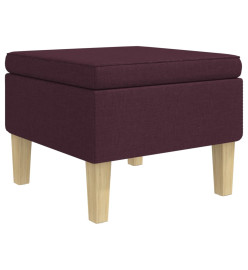 Tabouret avec pieds en bois Violet Tissu