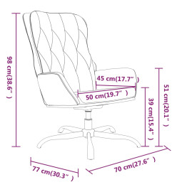 Chaise de relaxation Gris anthracite Similicuir