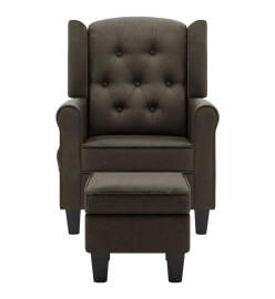 Fauteuil de massage avec repose-pied Taupe Tissu