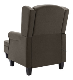 Fauteuil de massage avec repose-pied Taupe Tissu