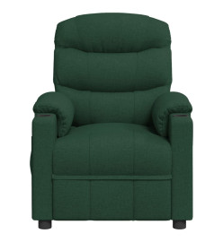 Fauteuil de massage Vert foncé Tissu