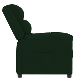 Fauteuil inclinable vert foncé velours