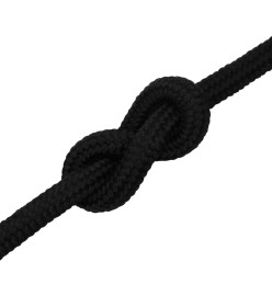 Corde de travail Noir 25 mm 50 m Polyester