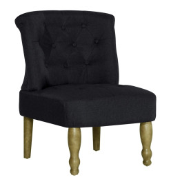 Chaise française Noir Tissu