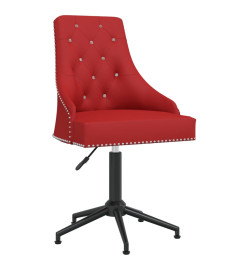 Chaise pivotante de bureau Rouge bordeaux Velours