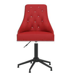 Chaise pivotante de bureau Rouge bordeaux Velours