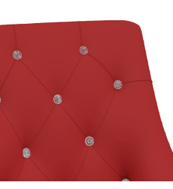 Chaise pivotante de bureau Rouge bordeaux Velours