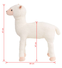 Jouet en peluche Alpaga Blanc XXL