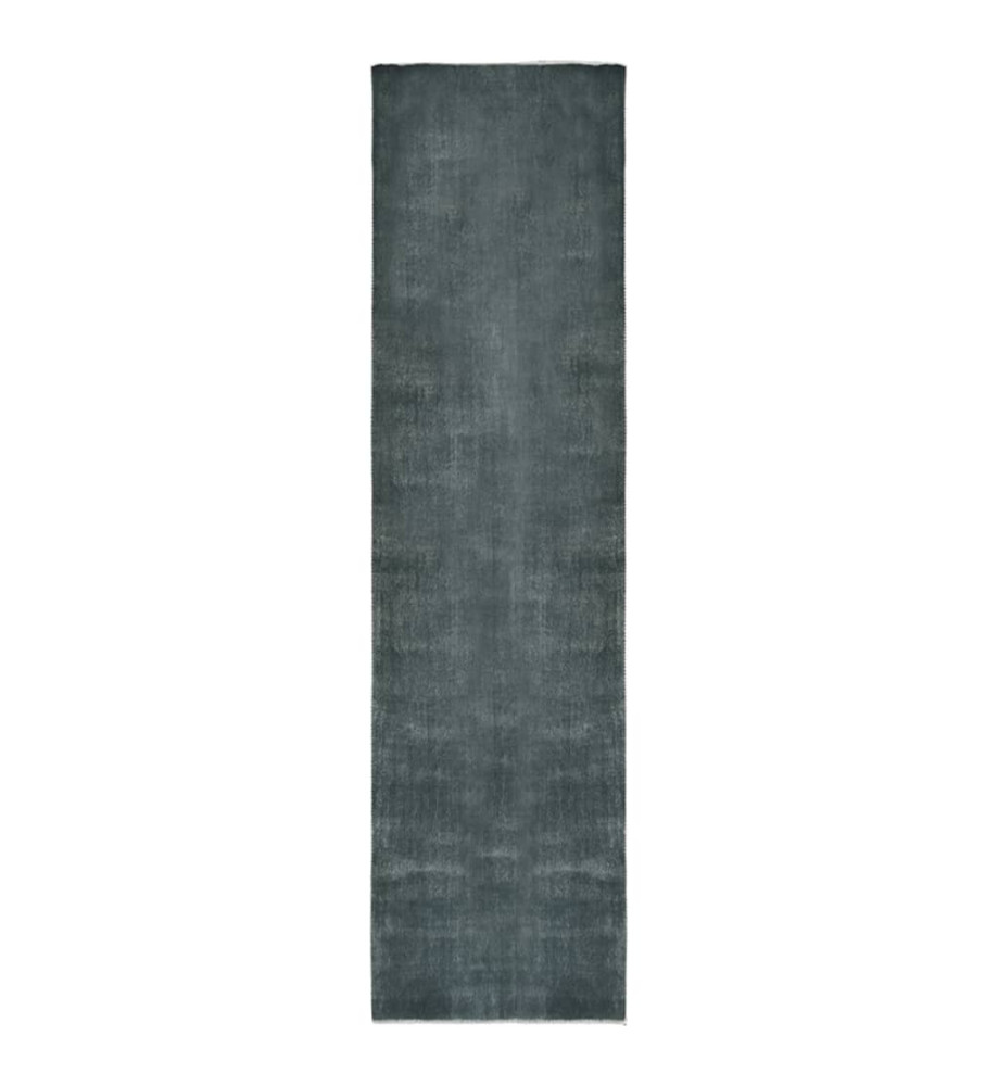 Tapis de couloir lavable pliable Gris 100x400 cm Polyester