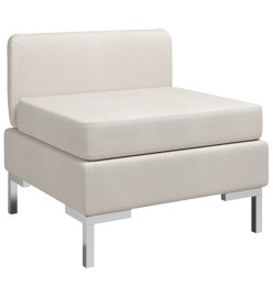 Canapé central sectionnel avec coussin Tissu Crème