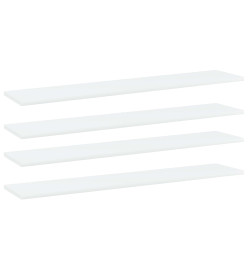 Panneaux de bibliothèque 4 pcs Blanc 100x20x1,5 cm Aggloméré