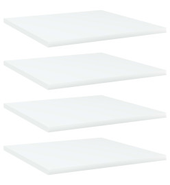 Panneaux de bibliothèque 4 pcs Blanc 40x40x1,5 cm Aggloméré