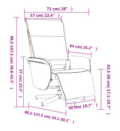 Fauteuil inclinable de massage repose-pieds noir similicuir