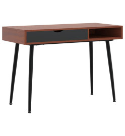 Bureau d'ordinateur avec tiroir marron 110x50x75 cm