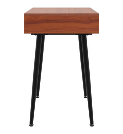 Bureau d'ordinateur avec tiroir marron 110x50x75 cm