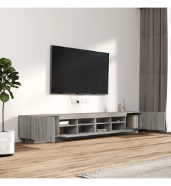 Ensemble de meubles TV avec lumières LED 3 pcs Sonoma gris