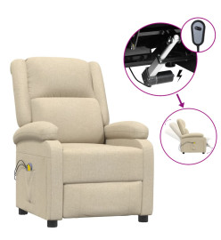 Fauteuil électrique de massage Crème Tissu