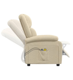 Fauteuil électrique de massage Crème Tissu