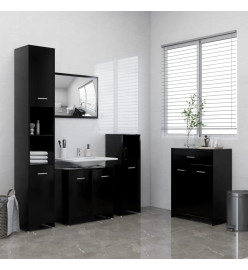 Ensemble de meubles de salle de bain 4 pcs Noir