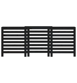 Cache-radiateur Noir 210x21x85 cm Bois massif de pin