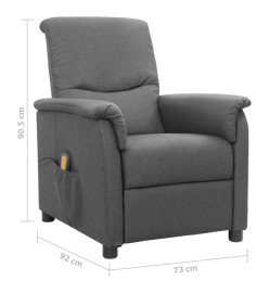 Fauteuil de massage Gris clair Tissu