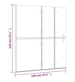 Cabine de douche pliable ESG 120x140 cm Blanc