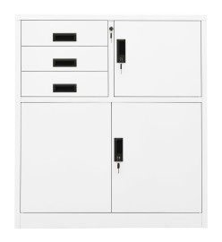 Armoire de bureau Blanc 90x40x102 cm Acier