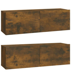 Ensemble de meubles TV 3 pcs Chêne fumé Bois d'ingénierie