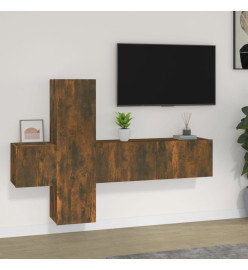 Ensemble de meubles TV 3 pcs Chêne fumé Bois d'ingénierie