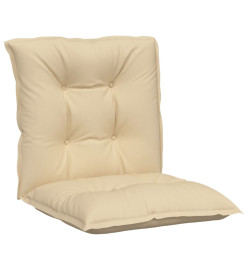 Coussins de chaise de jardin à dossier bas lot de 4 beige