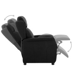 Fauteuil inclinable électrique Noir Tissu