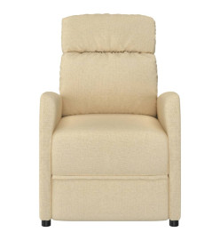 Fauteuil inclinable électrique Crème Tissu