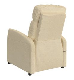 Fauteuil inclinable électrique Crème Tissu