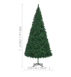 Arbre de Noël artificiel pré-éclairé 500 cm vert