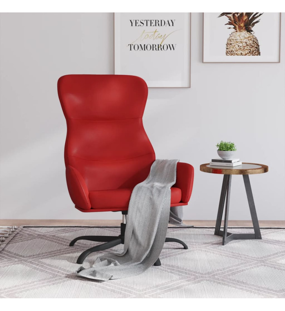 Chaise de relaxation Rouge bordeaux Similicuir