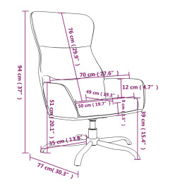 Chaise de relaxation Rouge bordeaux Similicuir