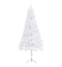 Arbre de Noël artificiel d'angle pré-éclairé blanc 150 cm PVC